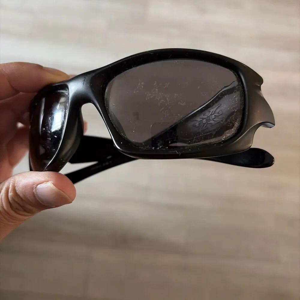 Vtg Oakley Ten X Polarized Sunglassses OO9128-01 61 16 Baseball Cycling Racing